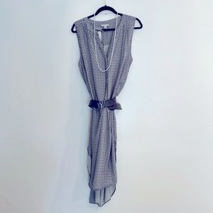 Alex & Lulu Sundress, Navy & Grey Chain Print